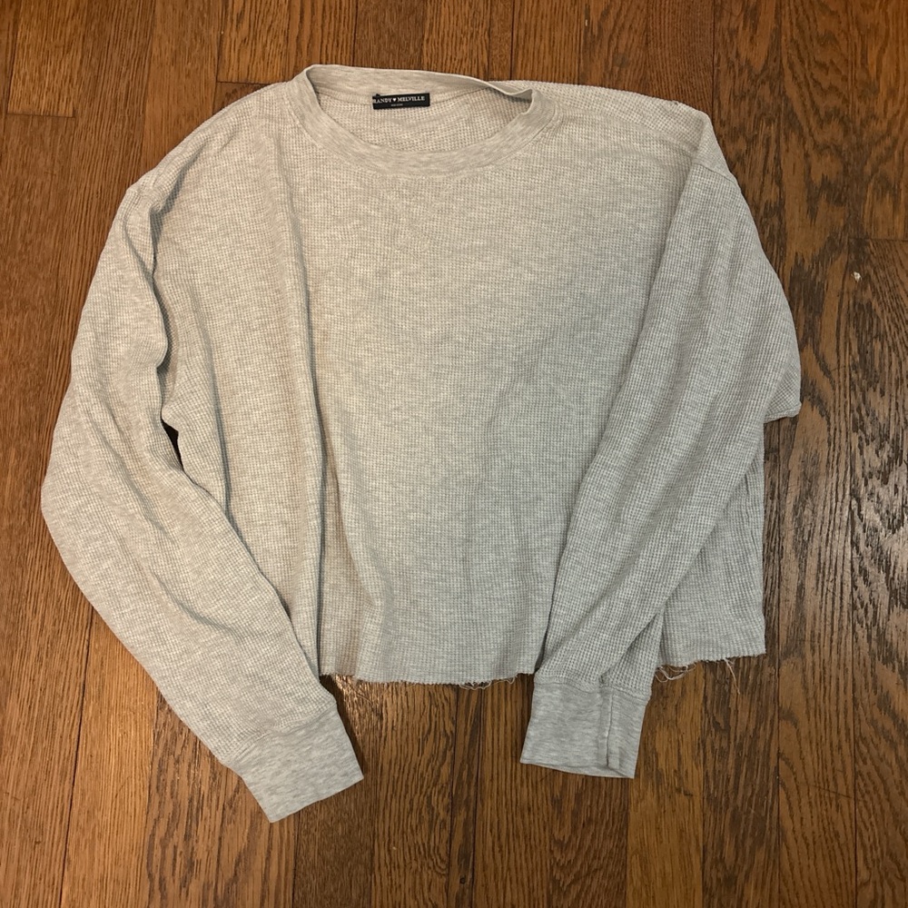 Brandy Melville Long Sleeve Waffle Shirt